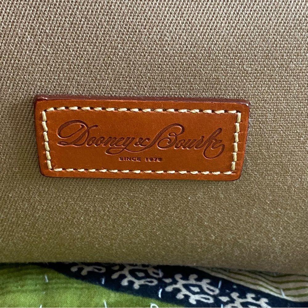 Dooney & Bourke Tan Taylor Shopper Canvas & Leather Large Satchel Tote Bag - Picture 4 of 15